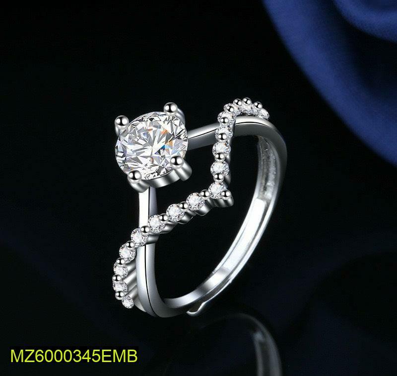 Crystal diamond luxury women ring
